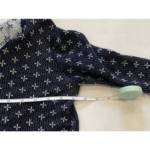 Free People Intimately Cotton Blend Navy Gray Long Hoodie Tie / Lace Up Neck, XS - Picture 10 of 11